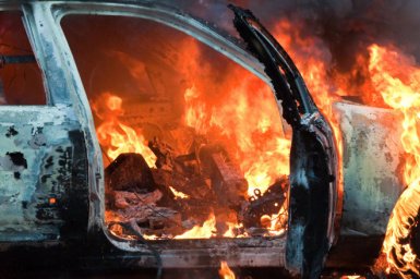 В Киеве по время пожара обгорел человек